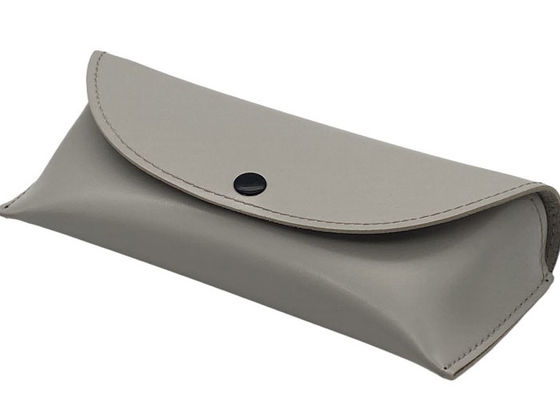 White Classic Custom Leather Glasses Case 171x76x38mm